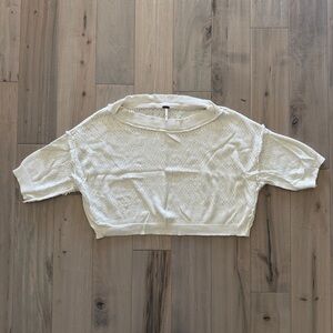 Free People Sand Castle Pullover Cropped Sweater